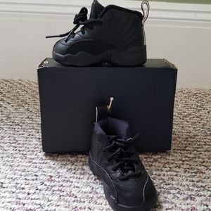 Jordan 12 Retro Black Toddler 4C